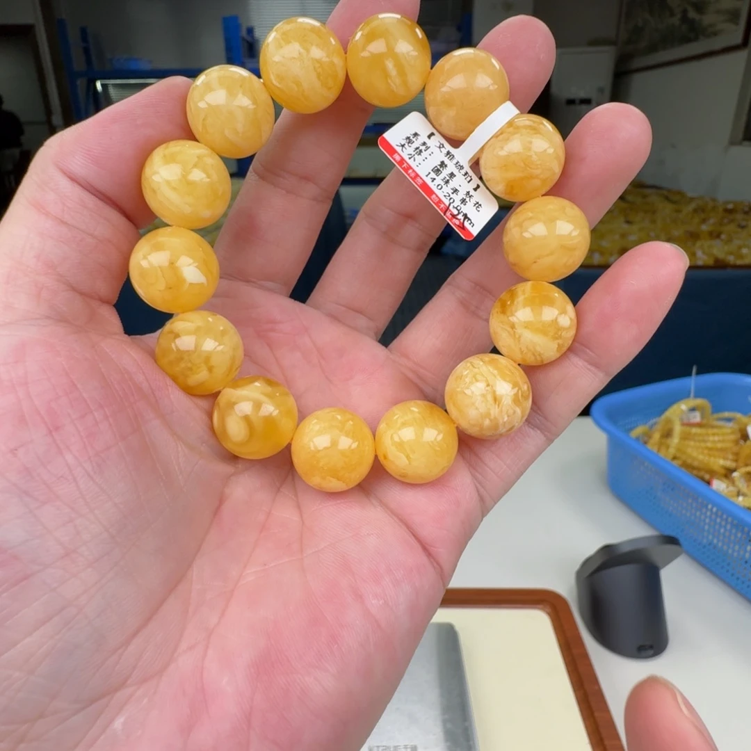 琥珀未镶嵌手链蜜蜡手串