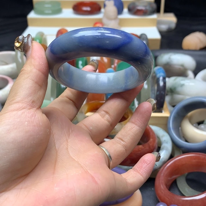 未镶嵌手镯石英质玉花****来