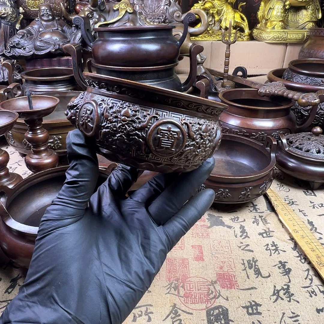 香炉 家用供香炉 风水摆件 聚宝盆 家居摆件