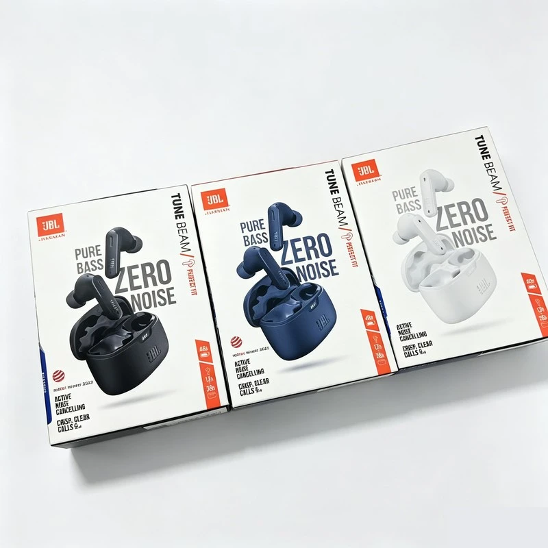 95新 JBL TUNE BEAM琉璃荚一代 入耳式主动降噪蓝牙支持app