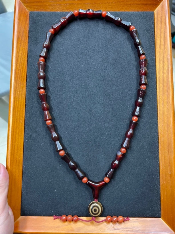 藏式经典老唐项链 羊板眼