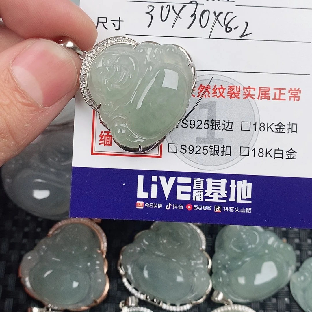 翡翠银S925镶嵌颈饰