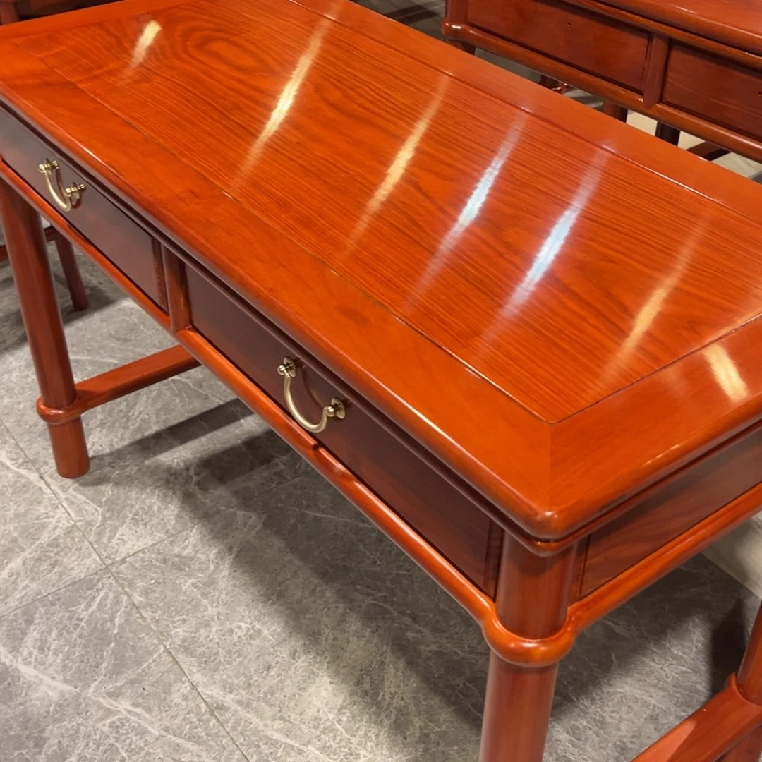 福***缘案台花梨木类缅甸花梨木书桌到货退回720