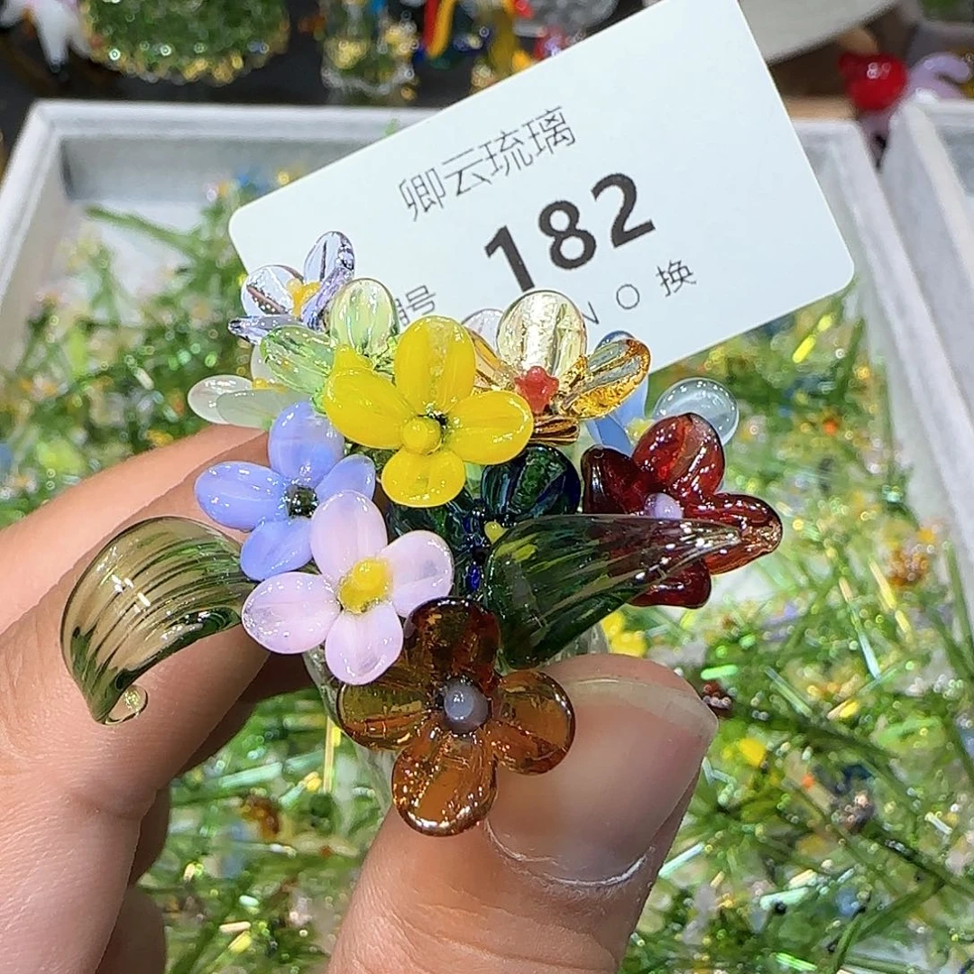 琉璃手工艺品182插花
