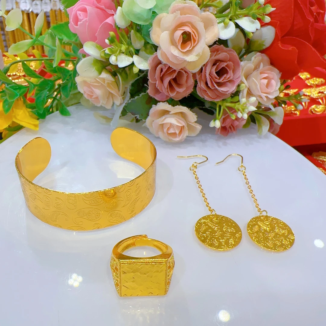 铜合金手镯 铜合金耳饰 铜合金亚克力新款轻奢小众气质耳环首饰