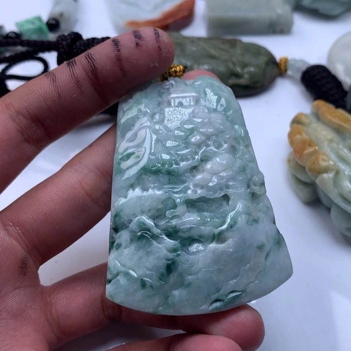 颈饰未镶嵌翡翠保真天然a货翡翠
