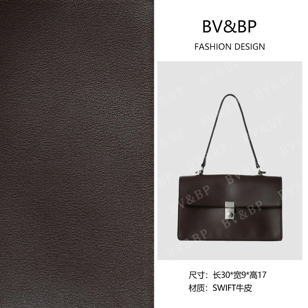 BV&BP· 原创设计 真皮高定手提单肩包  BV5537-乌木色
