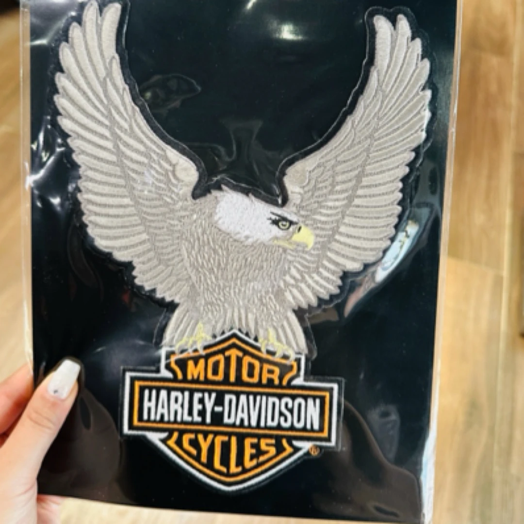 哈雷白色鹰刺绣布标个性设计布贴装饰8011604