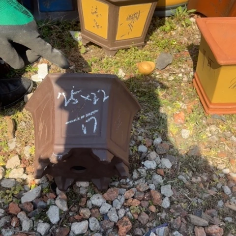 紫砂花盆紫砂花盆盆景盆栽瑕疵