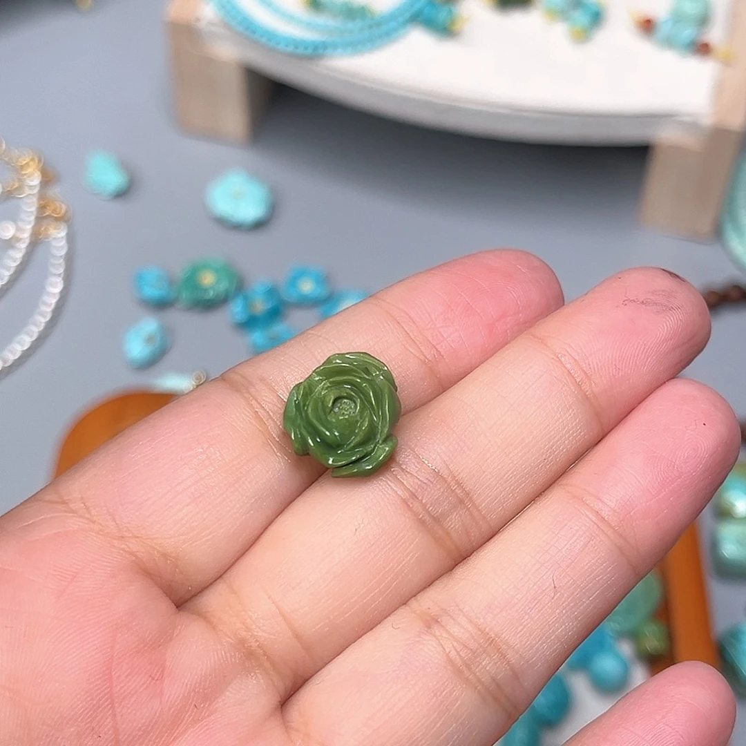 未镶嵌绿松石珠宝半成品