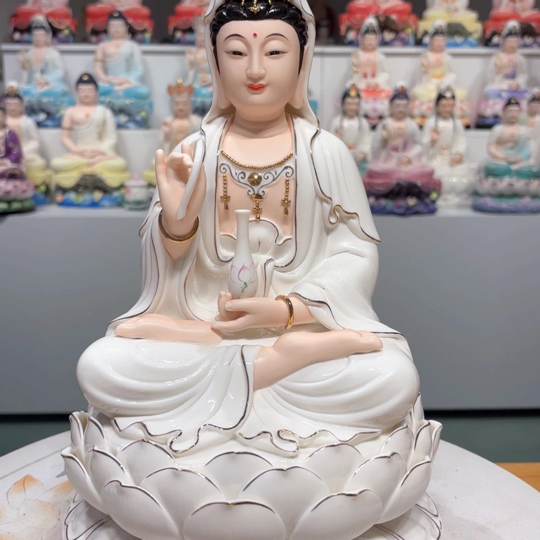 摆件瓷摆件观音14吋