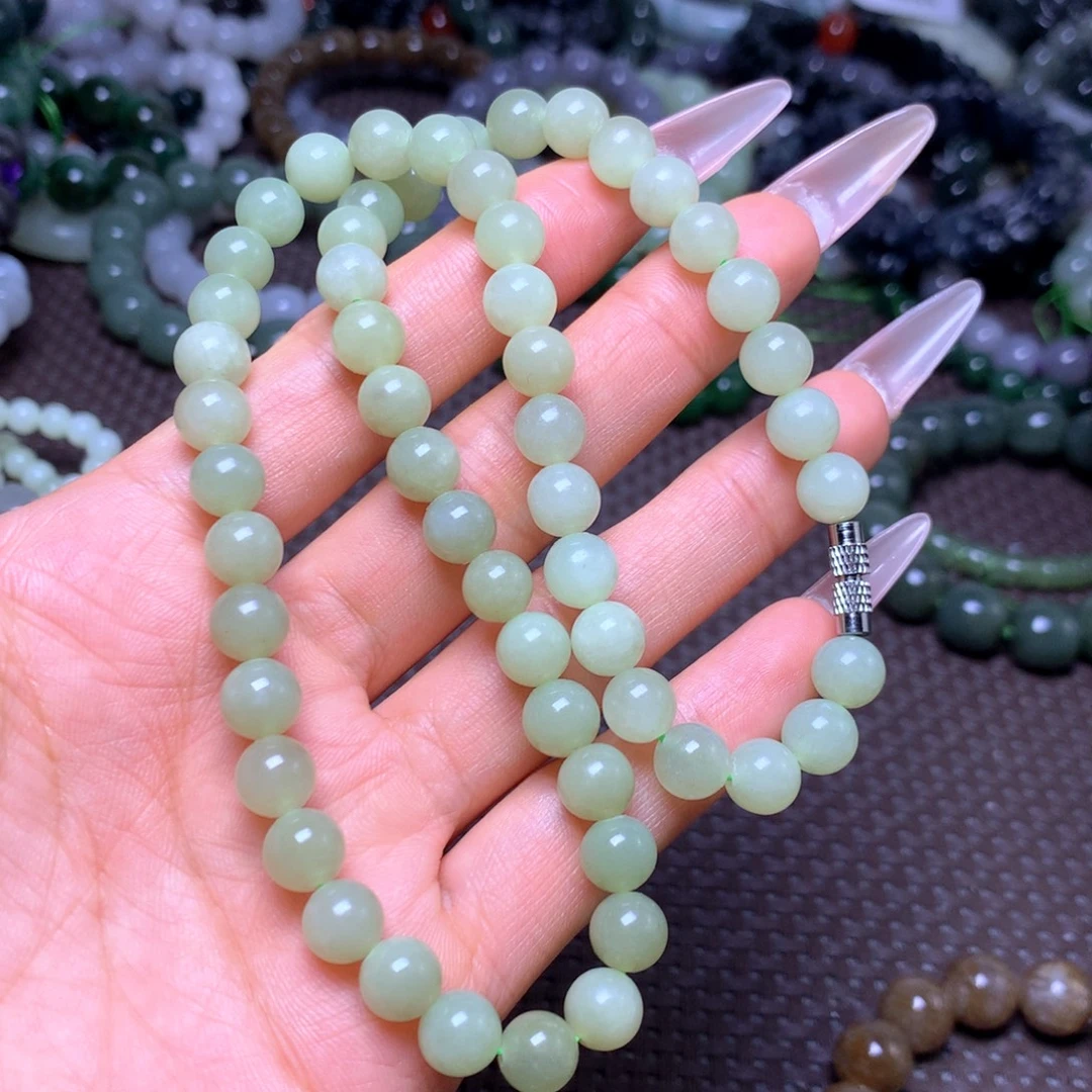 和田玉未镶嵌手串卡8