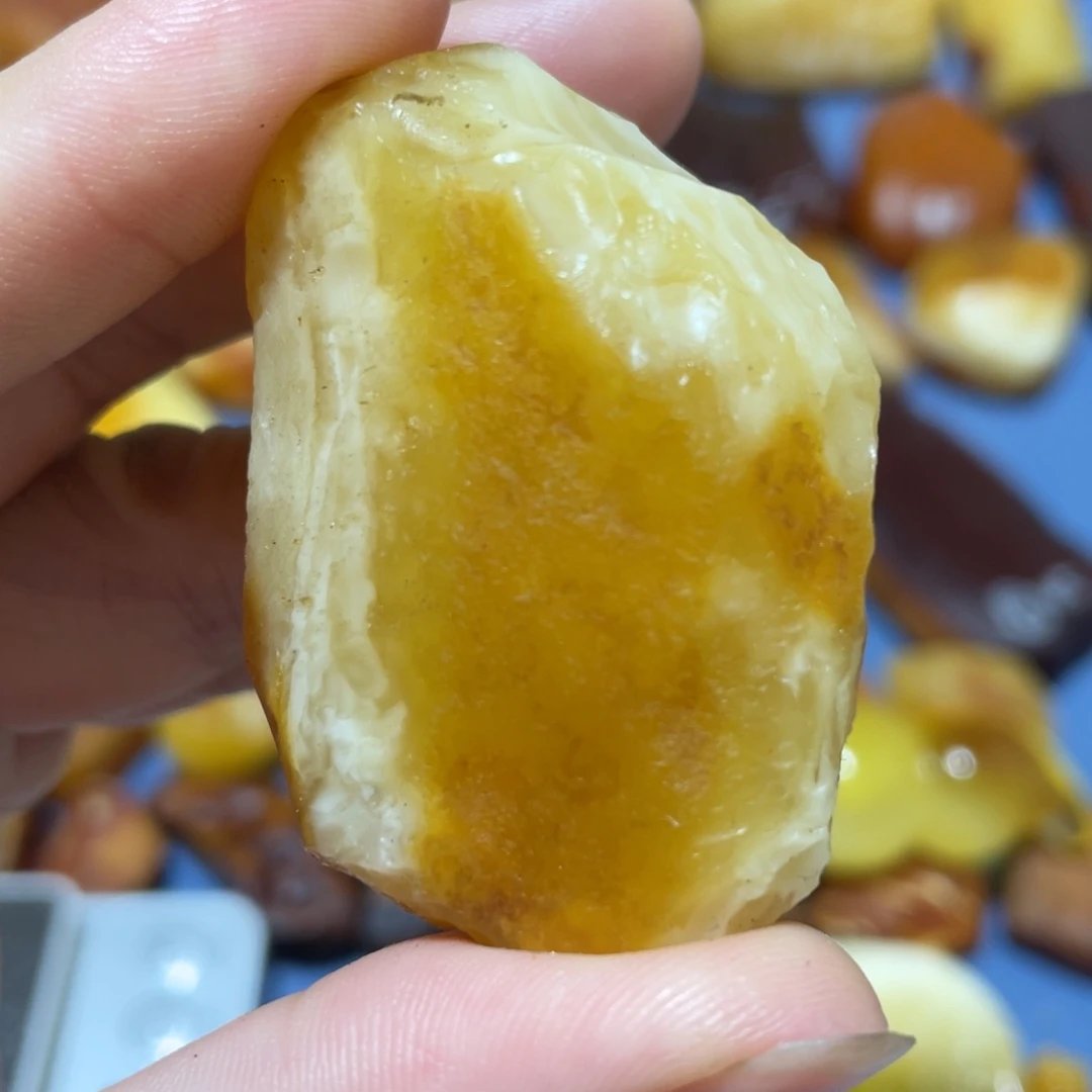 定制蜜蜡未镶嵌白花