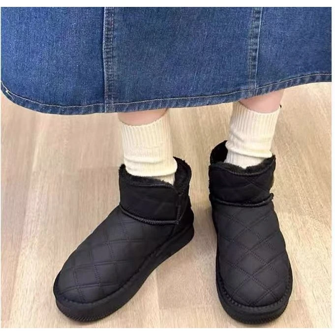 平底雪地靴女加绒加厚保暖东北新款冬季雪地靴911(雪地靴)