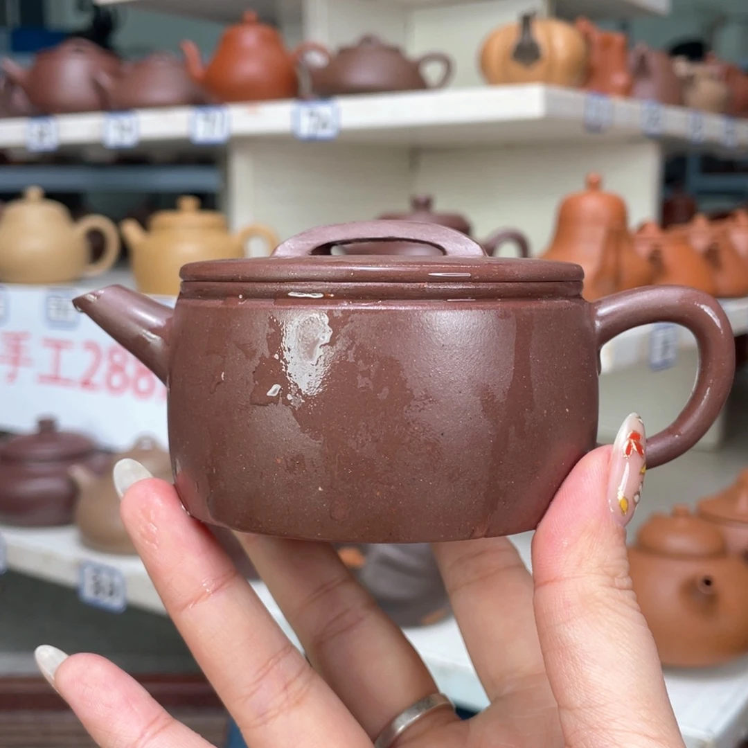 紫砂茶壶天青全手160毫升