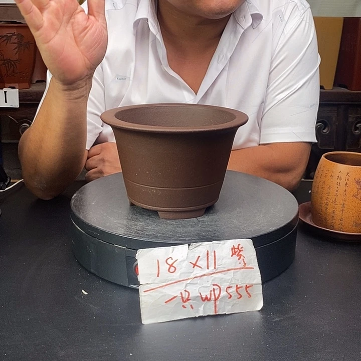 紫砂花盆货号一只WP555