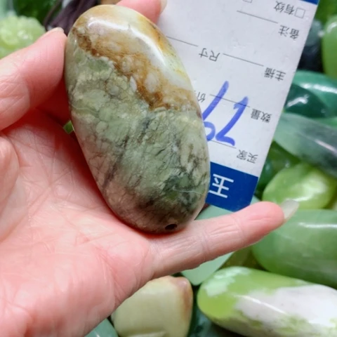 蛇纹石玉未镶嵌手把件