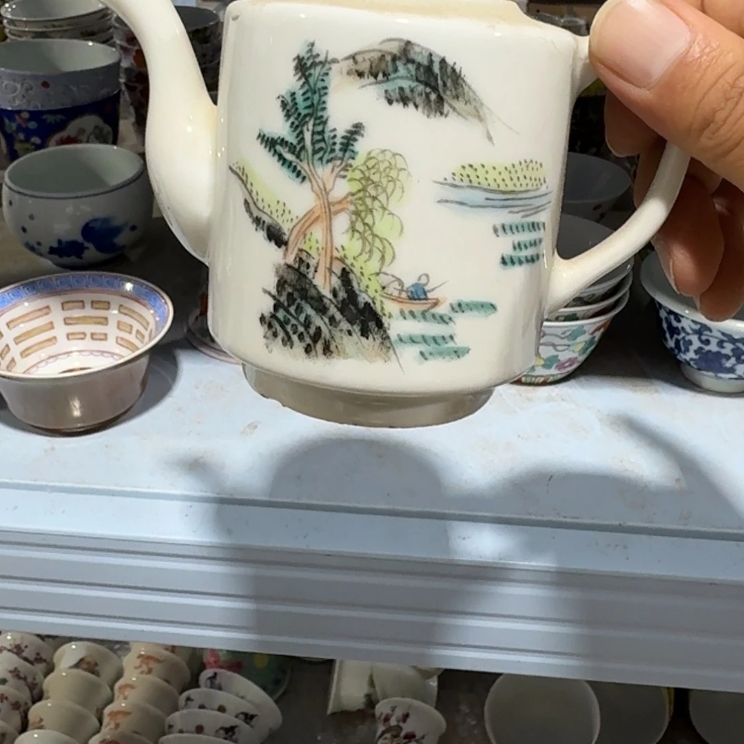 瓷片摆件手绘瓷器处理