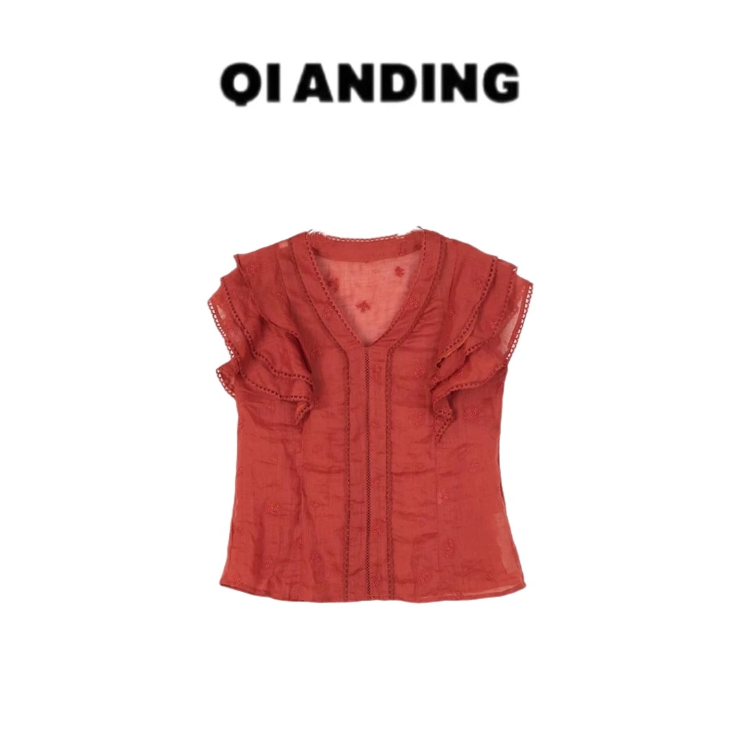 JZ 2025新款苎麻时尚休闲修身气质上衣JZ25483