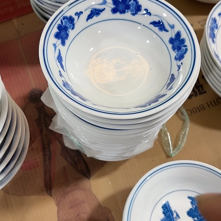 陶15公分米饭，碗，米饭，碗兰花