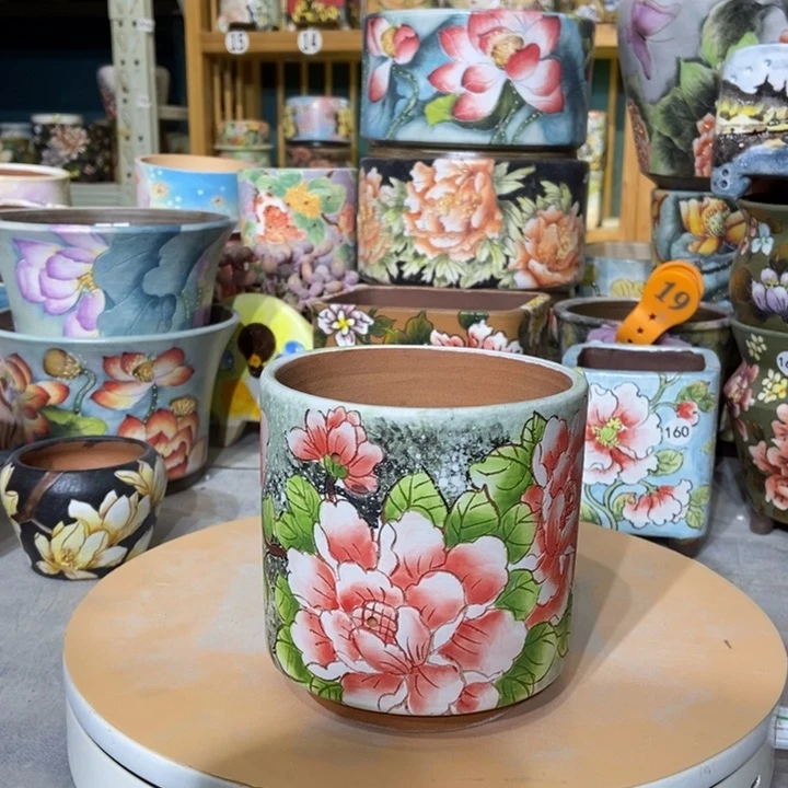 红陶景德镇艺术手绘作品