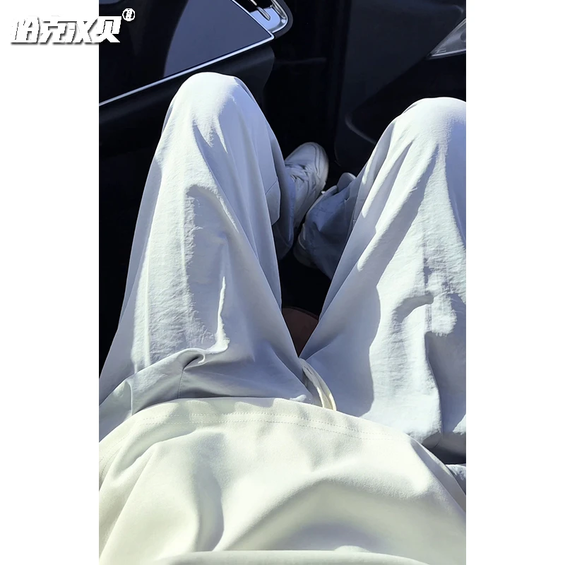 哈克汉贝夏季薄款山本裤男女同款垂感透气休闲裤宽松速干冰丝裤子