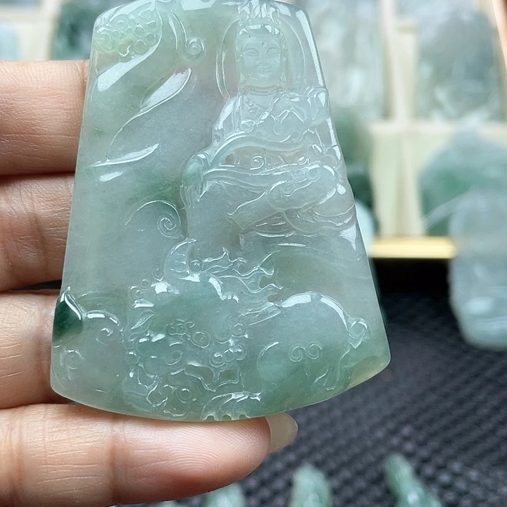 颈饰未镶嵌翡翠天然翡翠文殊