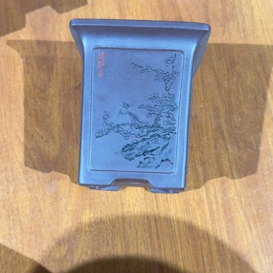 峻***海紫砂花盆原矿紫泥