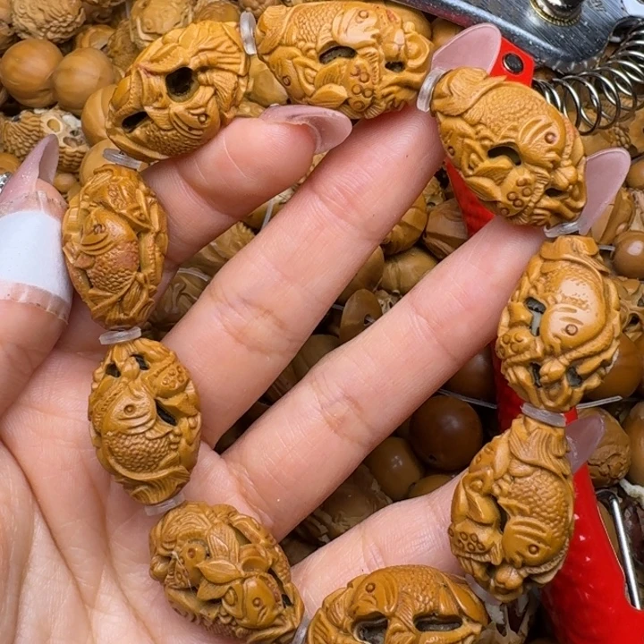 手串/手链橄榄核鱼戏莲花