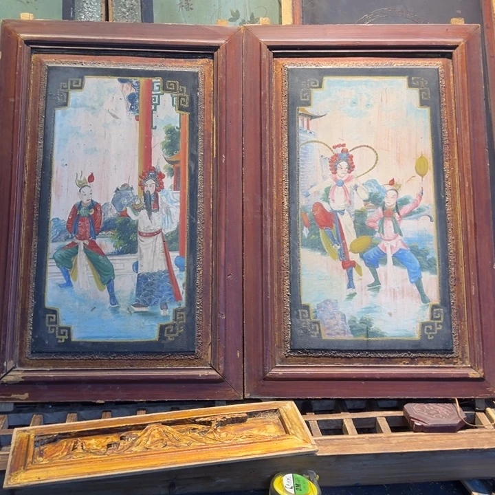 【闪购商品】香榧木古***欠老木雕花板艺术