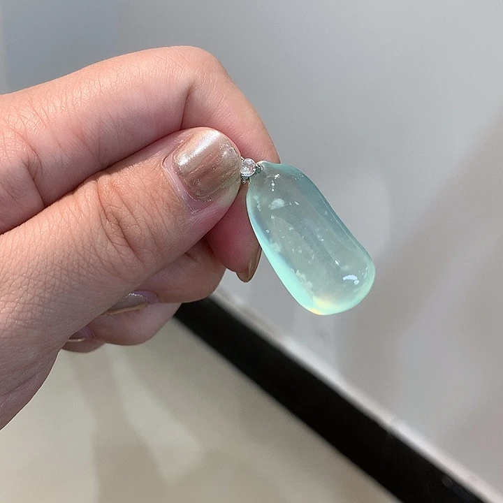 岫玉未镶嵌颈饰【猫家】天然玉石颈饰不带链子