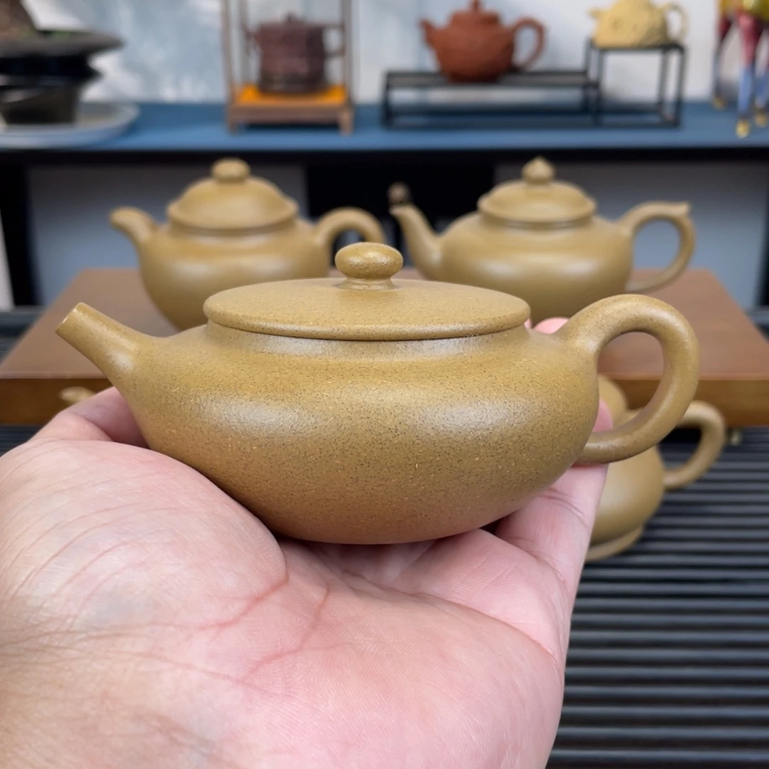 紫砂茶壶青段扁晨150cc