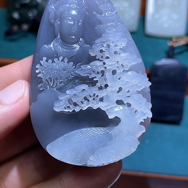 和田玉未镶嵌颈饰A7