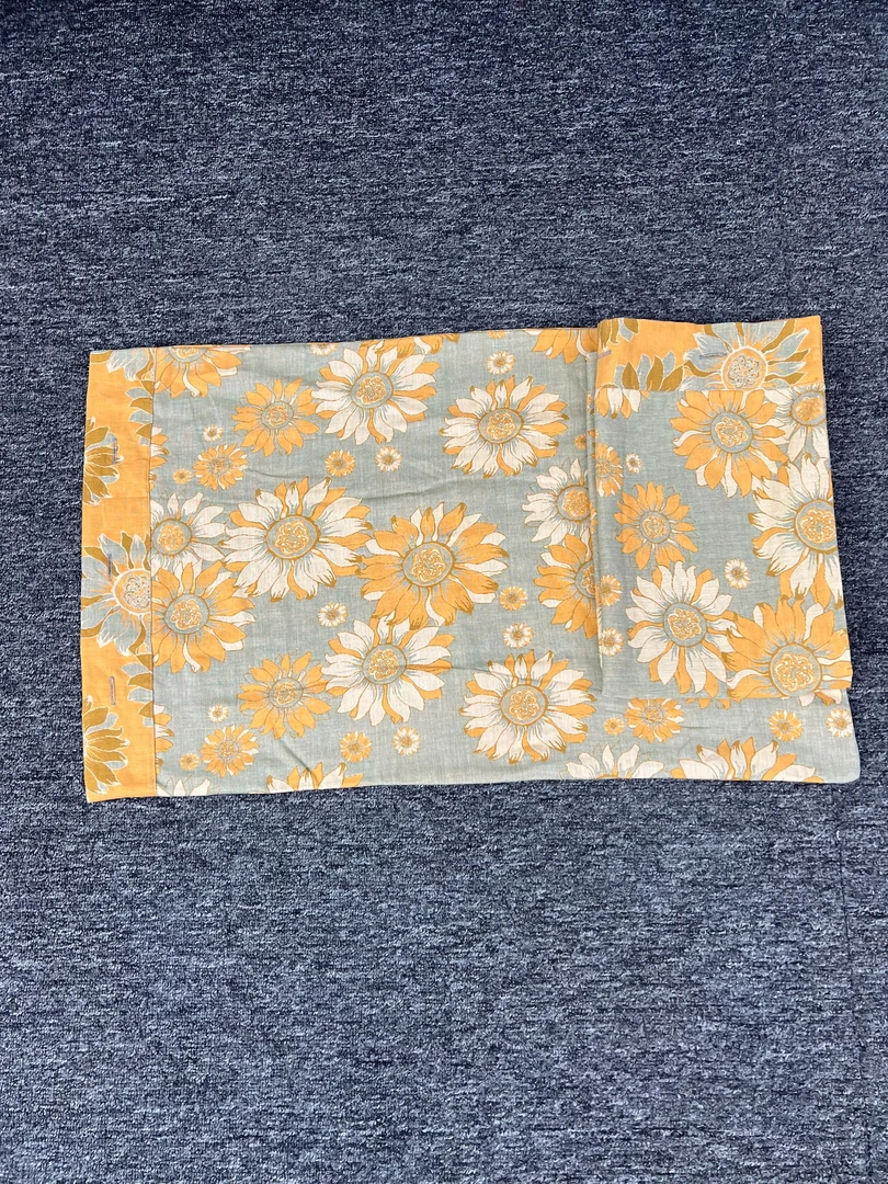 （太阳花枕套）高端A类纯棉双层纱枕套一对