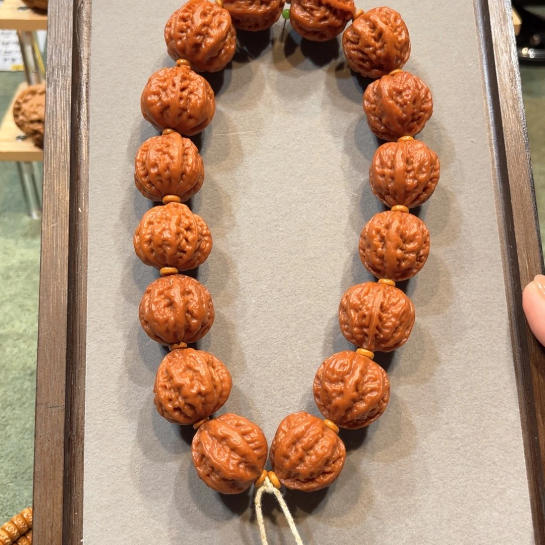 林***月桃核把件蝴蝶龙脊手持