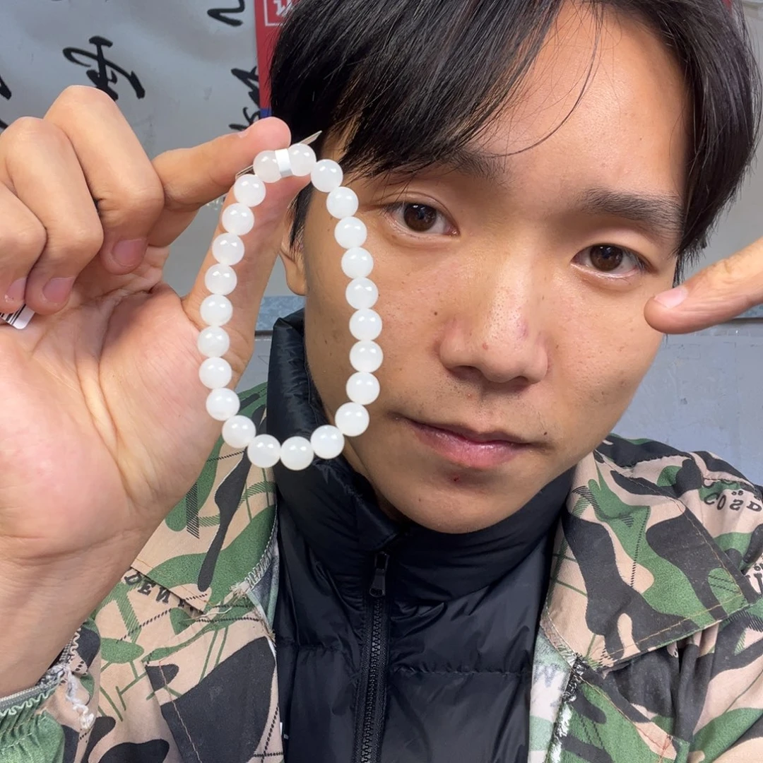 颈饰未镶嵌和田玉多样性高端羊脂玉卡8货头