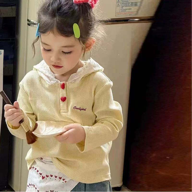 【现货】郝叔童品秋季新款洋气2025女童时尚网红带帽针织长袖HA5304