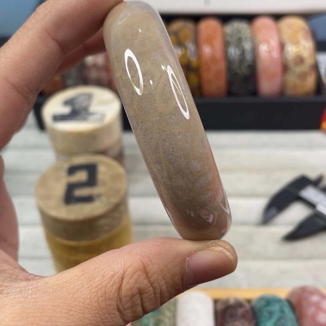 未镶嵌手镯硅化玉