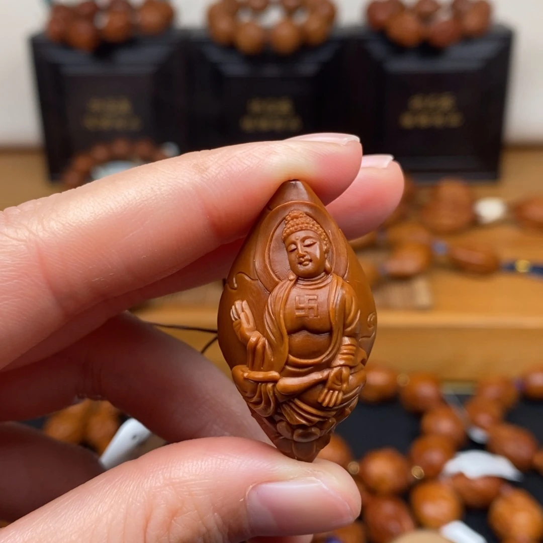 吊坠橄榄核许静健老师生肖守护神2.2×3.9