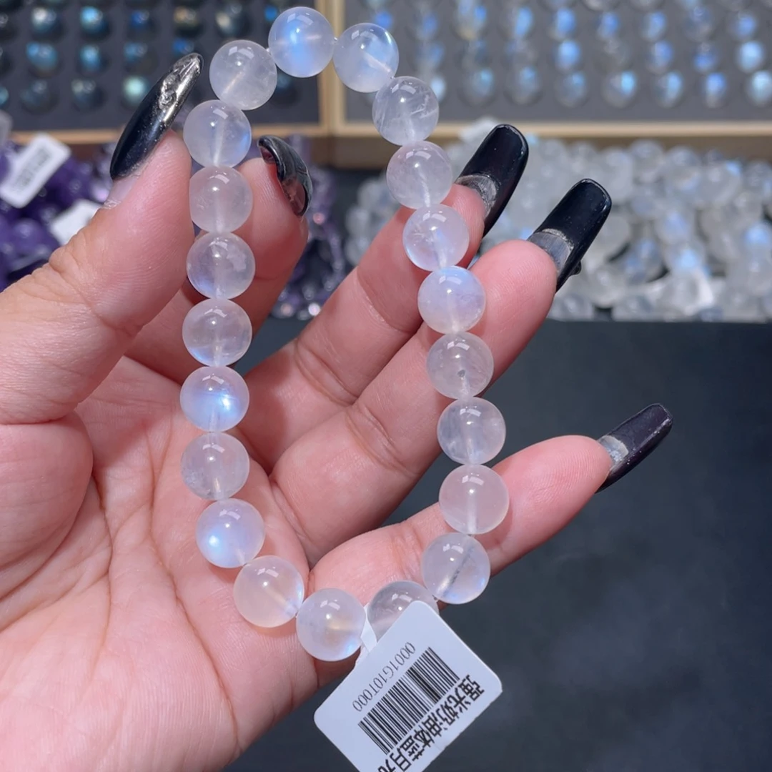 三***·手链未镶嵌长石蓝月光手链9.8mm