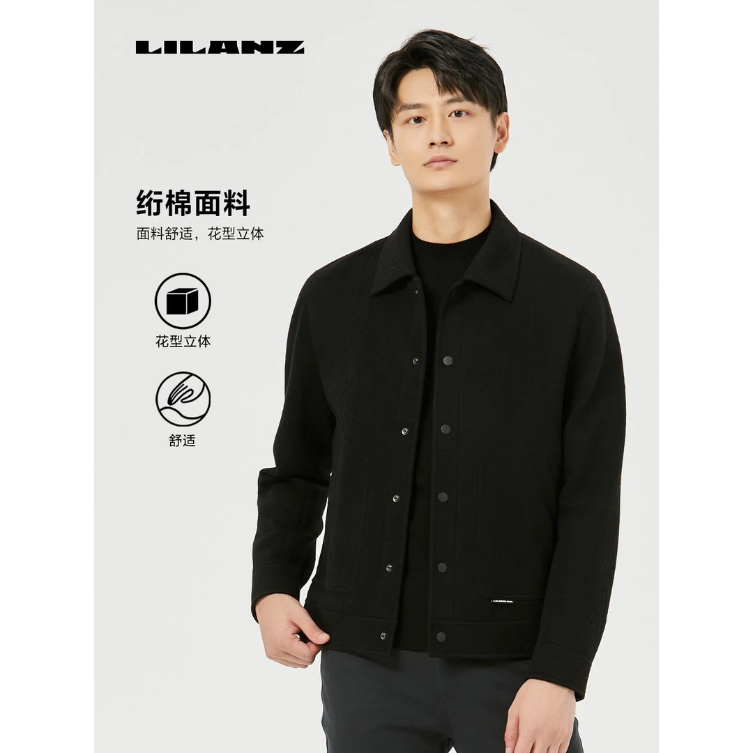 【雕塑联名 提花】利郎门店秋季新款时尚印花IP联名茄克 (QJK605)