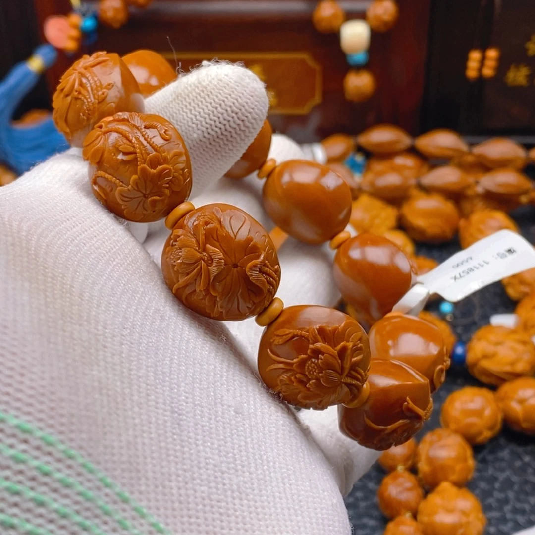 橄榄核手串/手链曹华老师1.9铁核莲莲花开