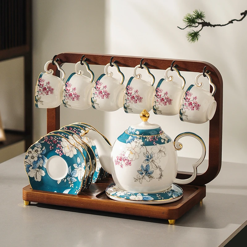 黄小妞专属新中式陶瓷茶具套装家用高档茶壶茶杯咖啡杯礼盒装送人