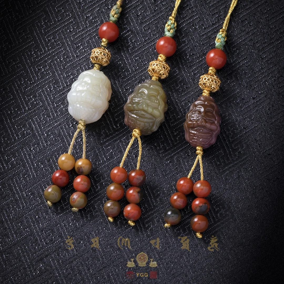 员格格【孤品】18K金/盐源玛瑙美人鱼挂件（多颜色/多样性发其一）