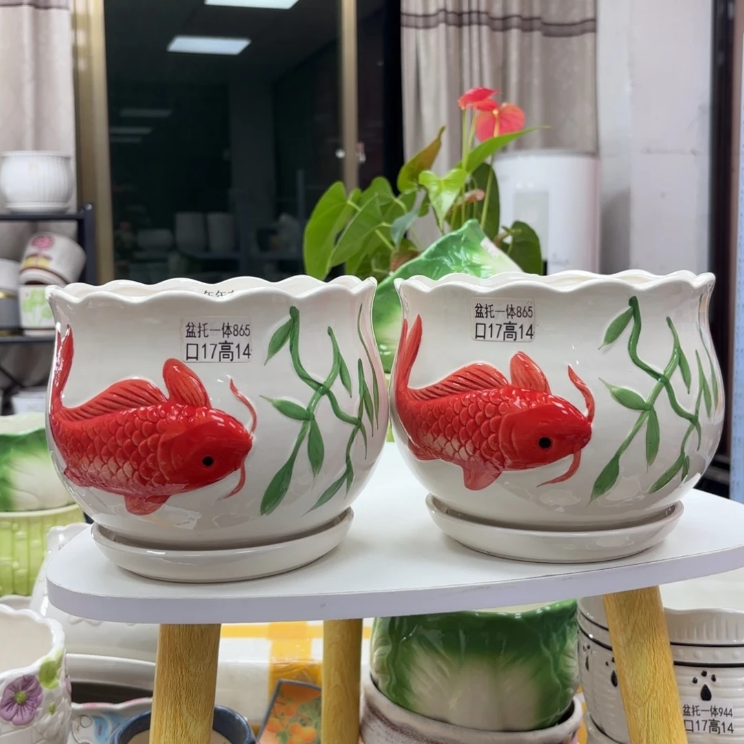 @夏西陶瓷花盆@@5865