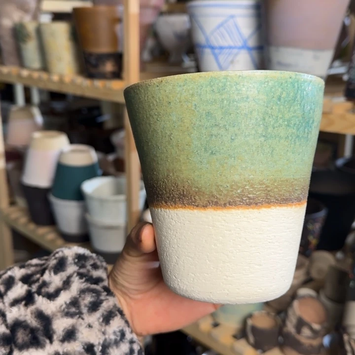 用***2景德镇桌面陶瓷花盆