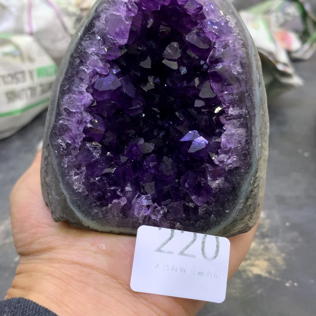 水晶摆件未镶嵌紫晶220