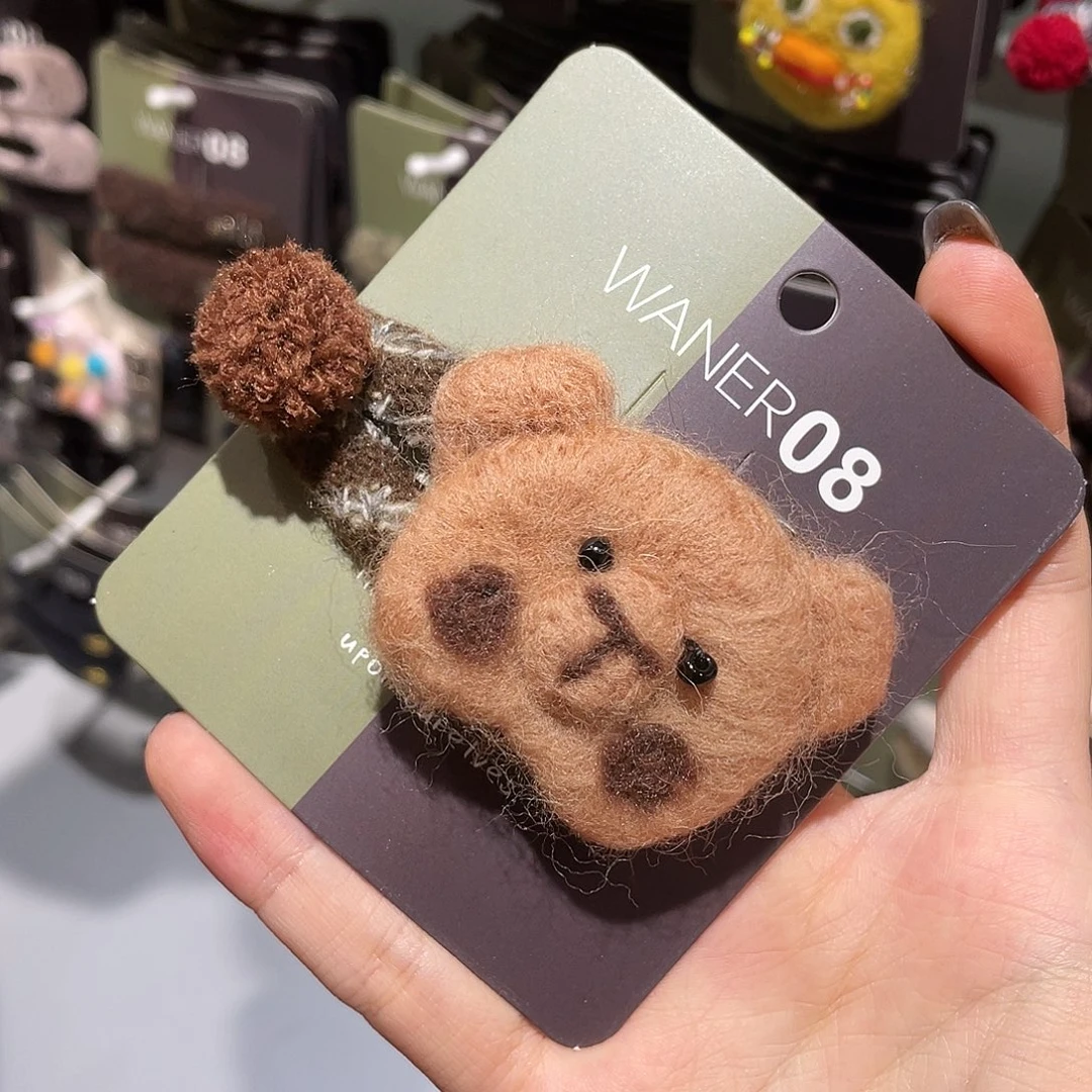 硅胶非金属毛毡小熊