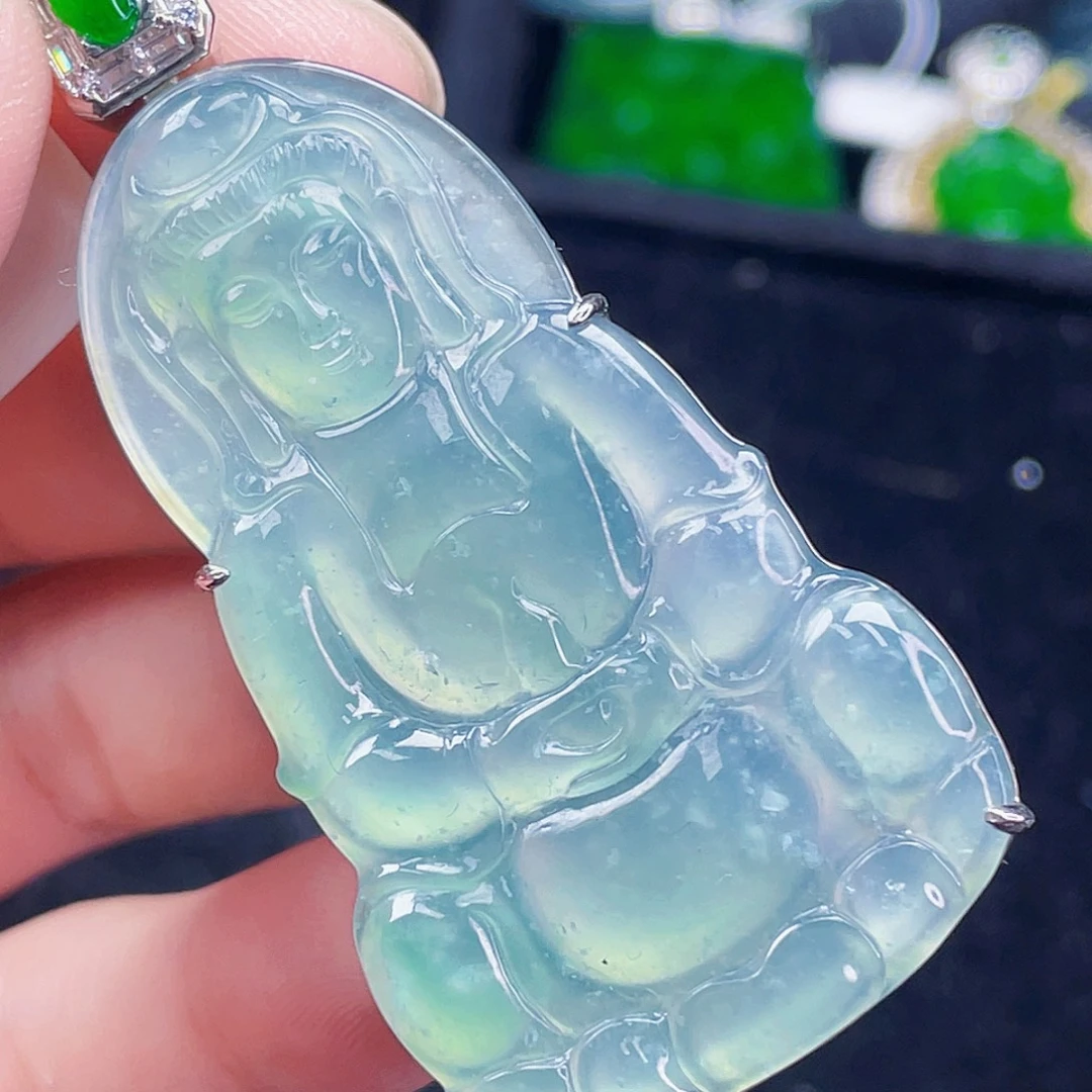 翡翠未镶嵌颈饰933