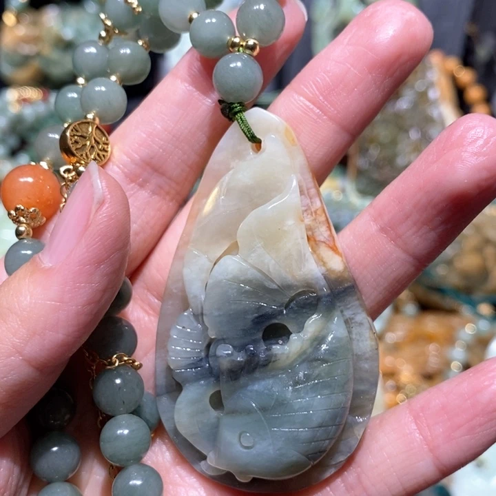 岫玉毛衣链未镶嵌